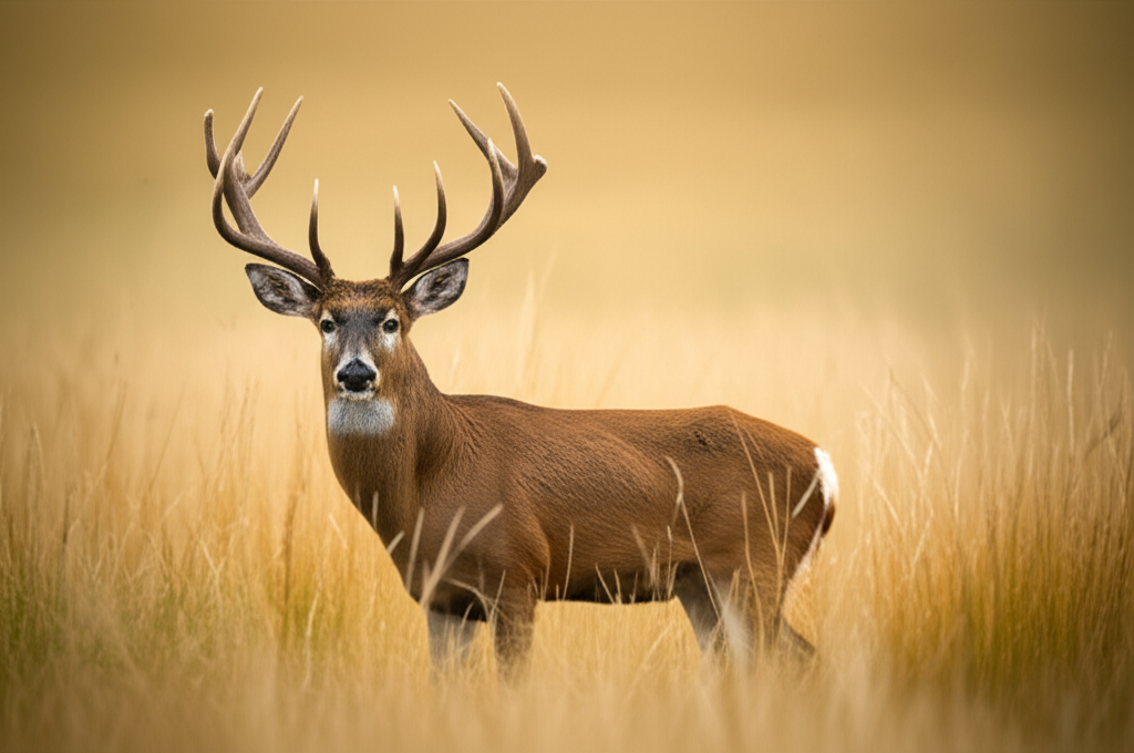 Contoh Prompt Gambar AI Hewan Rusa di Padang Rumput