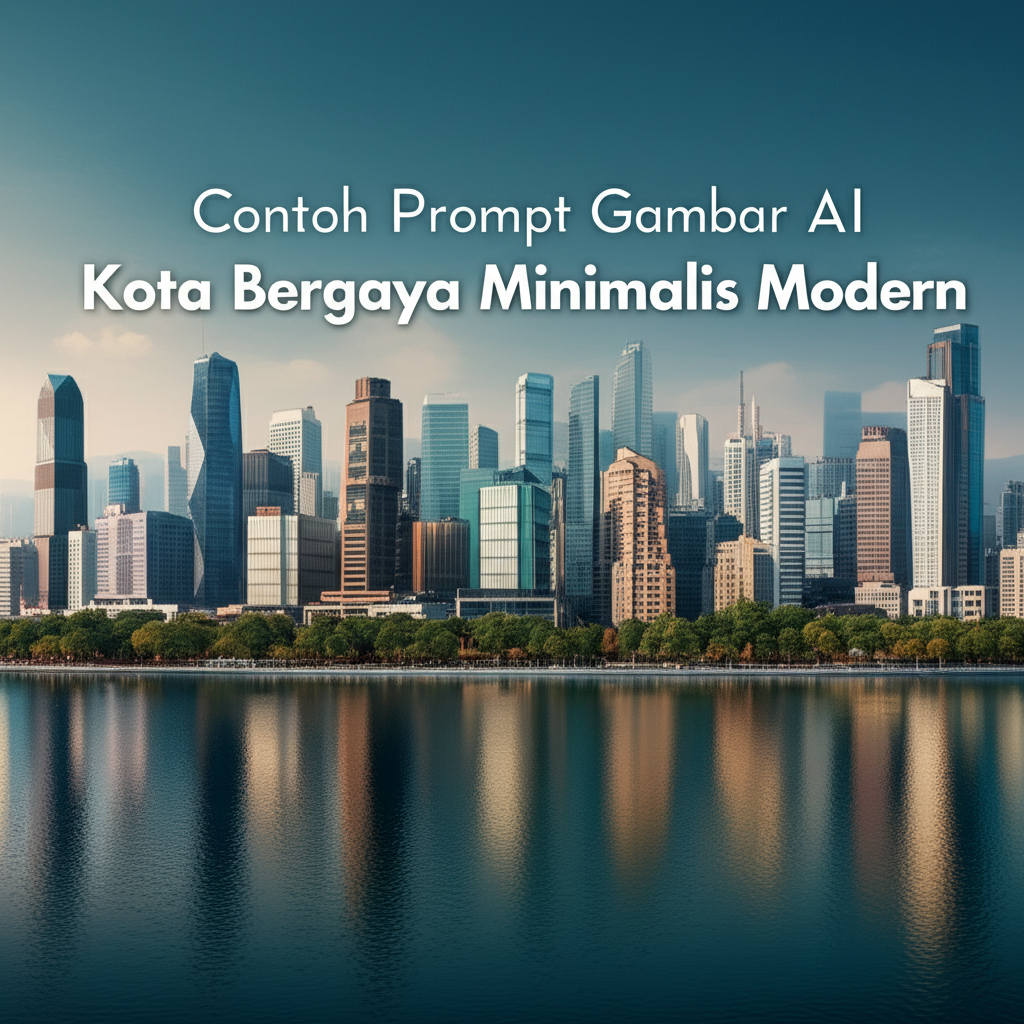 Contoh Prompt Gambar AI Kota Bergaya Minimalis Modern