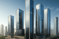 Contoh Prompt Gambar AI Kota Modern dengan Gedung Kaca