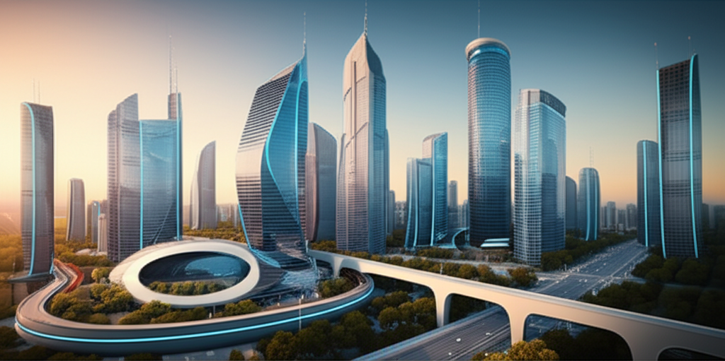 Contoh Prompt Gambar AI Kota Modern dengan Teknologi Canggih