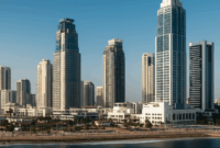 Contoh Prompt Gambar AI Kota Modern di Pinggir Pantai