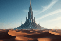 Contoh Prompt Gambar AI Kota di Tengah Gurun Pasir