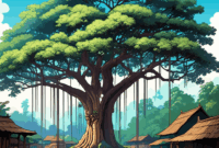 Contoh Prompt Gambar AI Pohon Beringin Besar di Tengah Desa