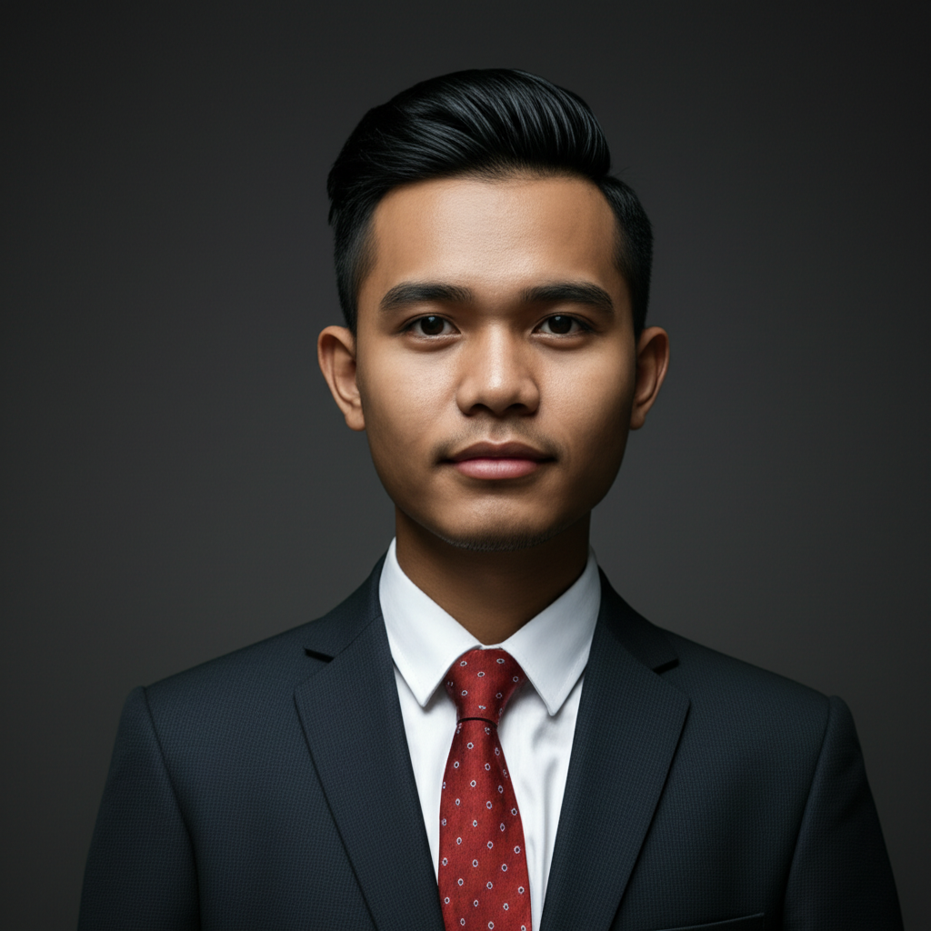 Contoh Prompt Gambar AI Potret Pria dengan Gaya Formal