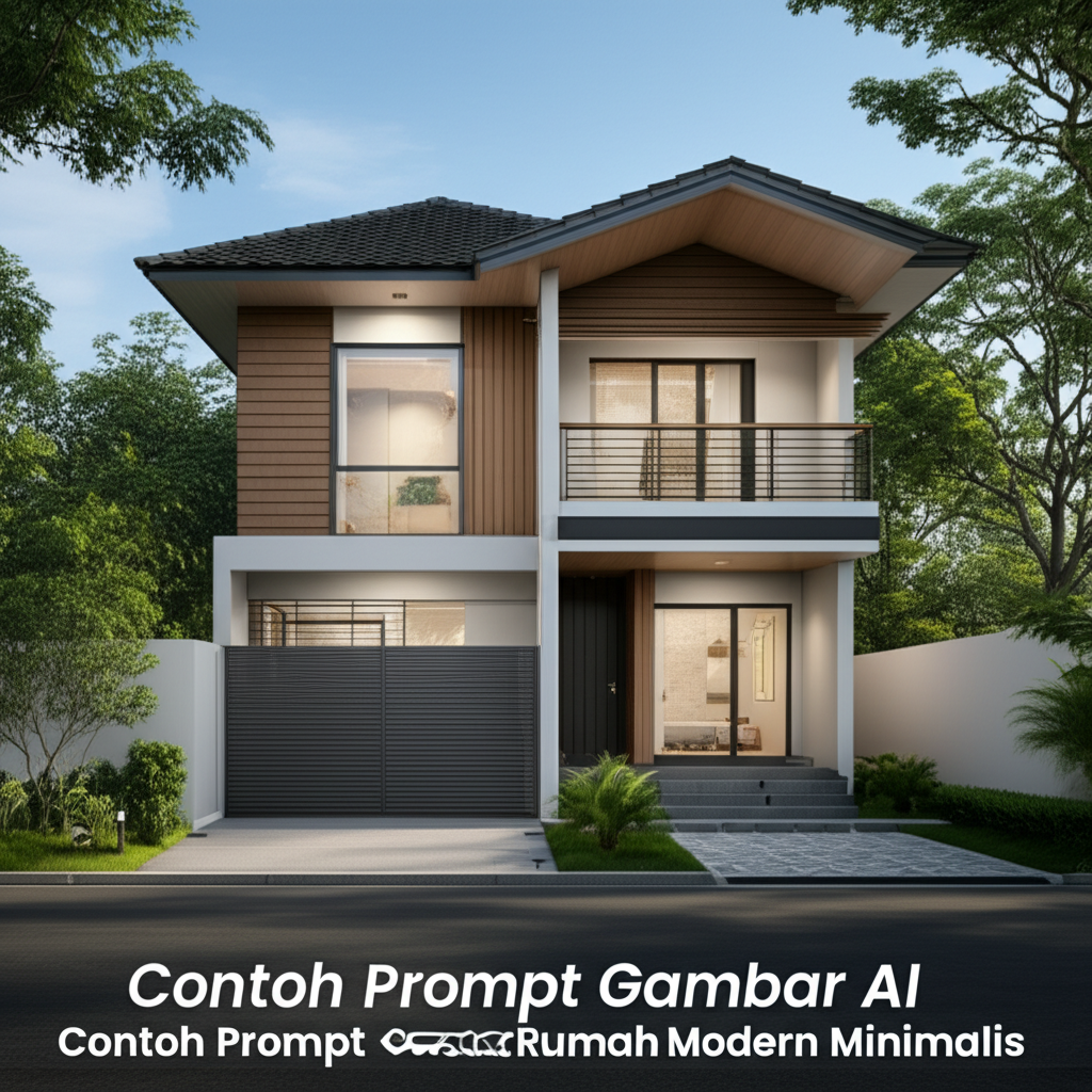 Contoh Prompt Gambar AI Rumah Modern Minimalis